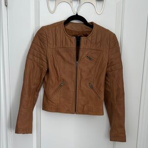 FCUK - Tan Brown Genuine Leather Jacket